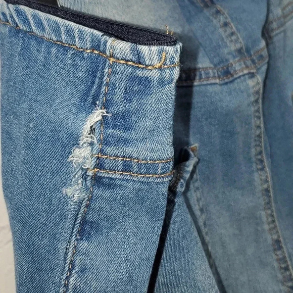 Tinseltown Jeans Boho Hippie Bootcut Stretchy Distressed Pull On Elastic Waist - Picture 8 of 12